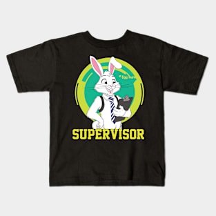 Professional Bunny Egg Hunt Supervisor Easter Funny Kids T-Shirt